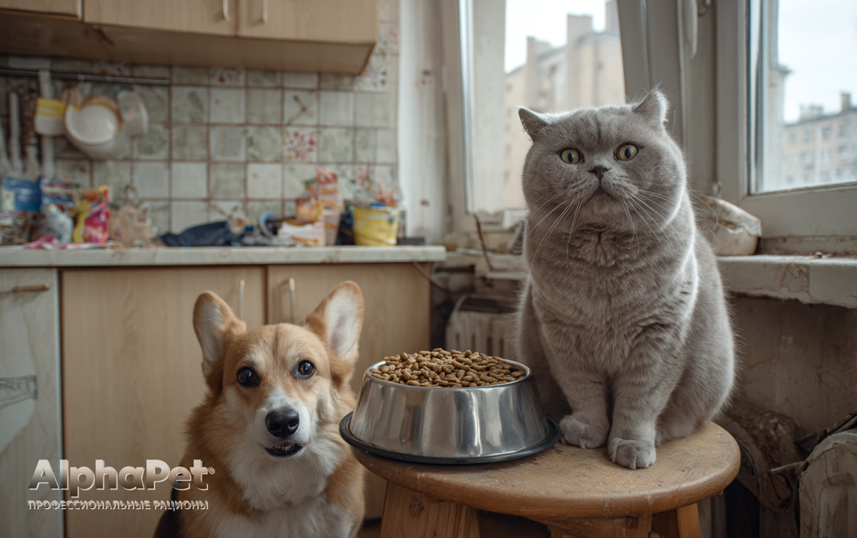 А кошка ест собачий корм — и что? / Изображение: AlphaPet