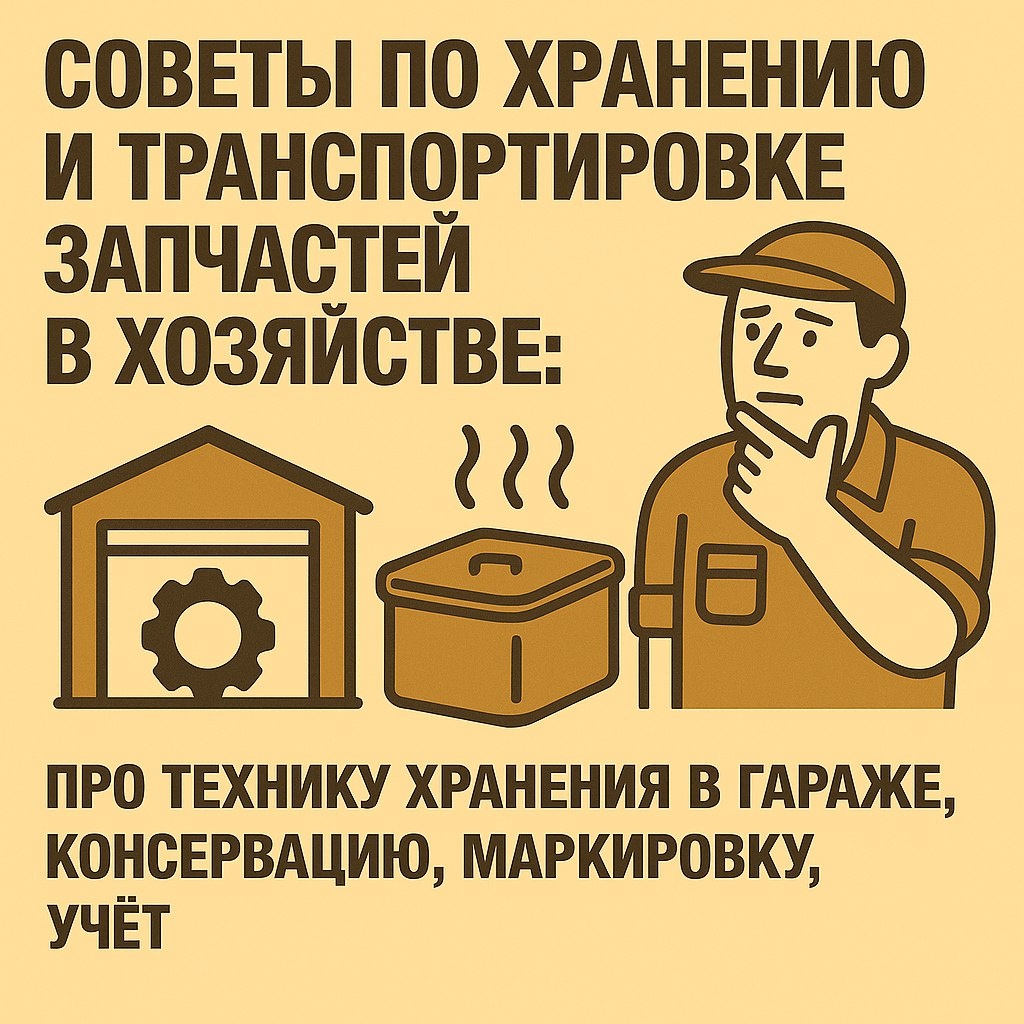 Советы по хранению и транспортировке запчастей в хозяйстве: чтобы не ржавело и не терялось