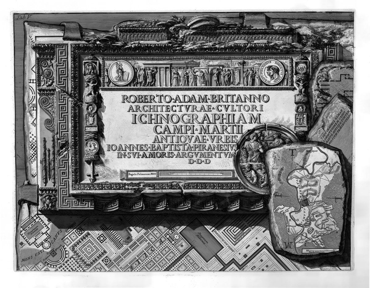 Фронтиспис. План Марсова поля в античные времена.