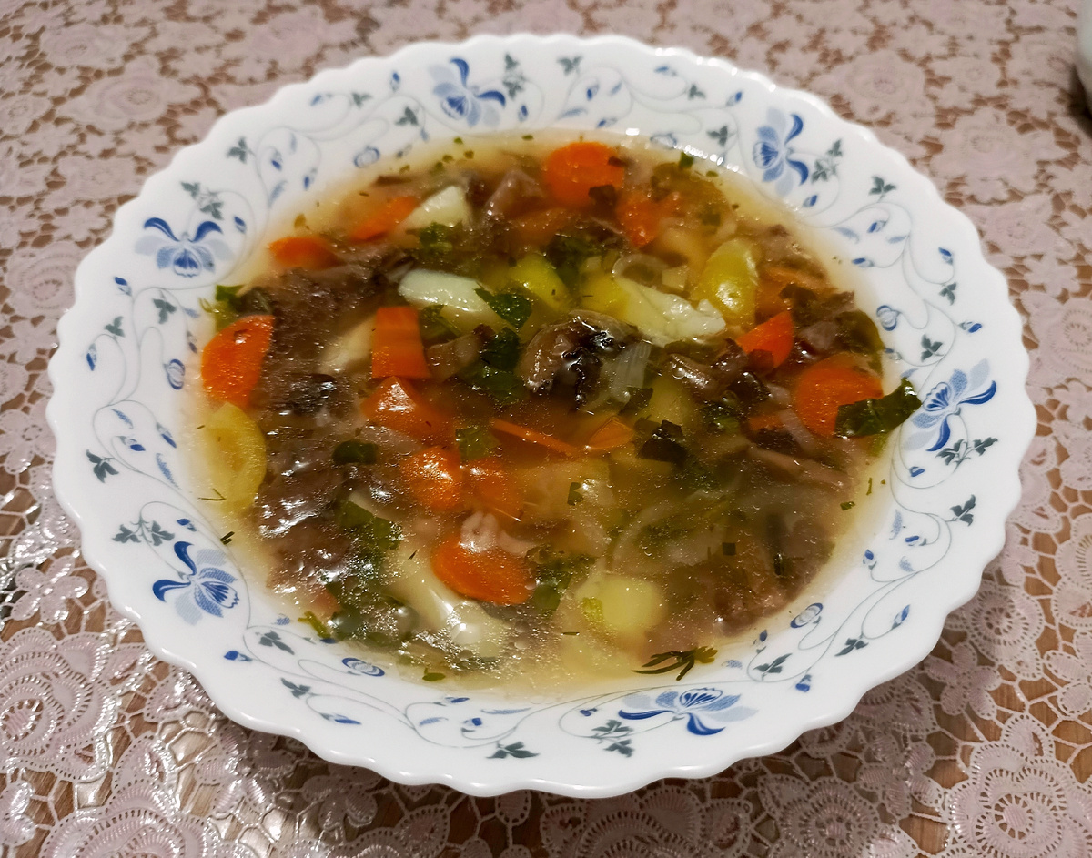 Суп с грибами