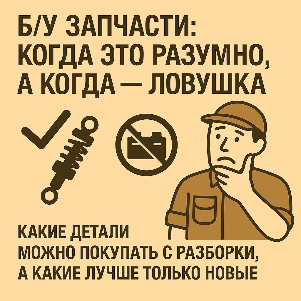 Б/у запчасти: когда это разумно, а когда — ловушка