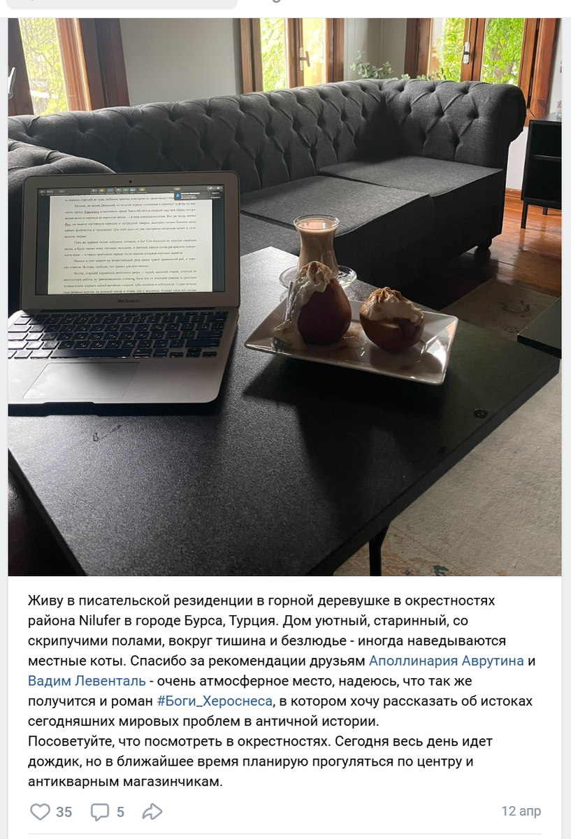 страница Ольги Погодиной-Кузминой во ВКонтакте