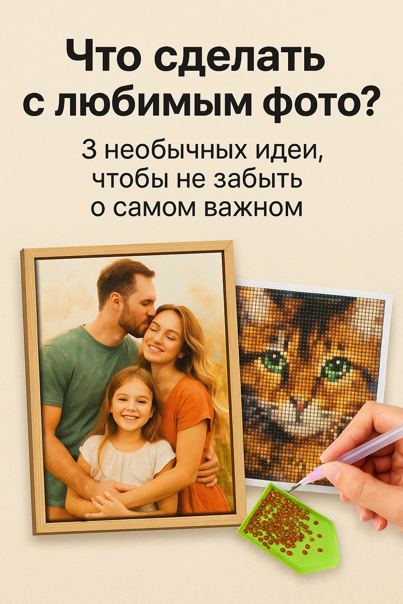 Алмазная мозаика по фото, индивидуально, заказать, купить, подарок, рукоделие, pofoto, mozaria, мозария, алмазная вышивка, алмазная мозаика по фотографии