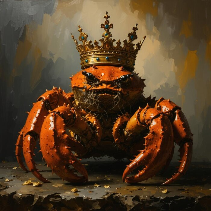 Крабовый король" / изображение сгенерировано нейросетью flyvi.io
