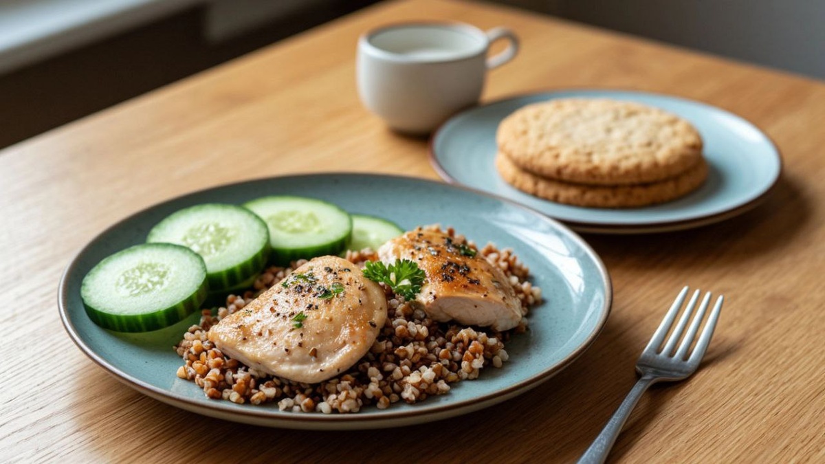 Питайся правильно. По системе: курица, гречка - для тела, а печенька — для души.