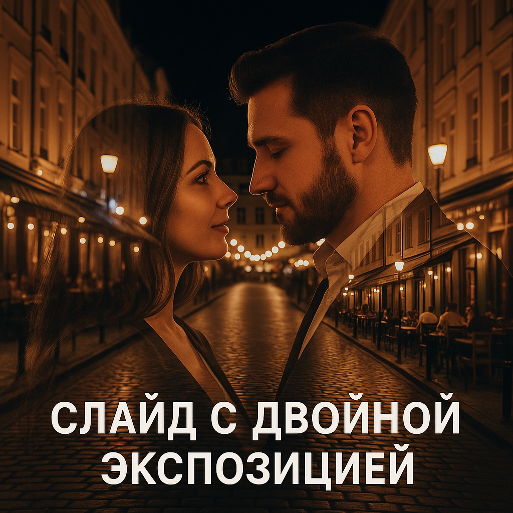 Двойная экспозиция. Слайд.