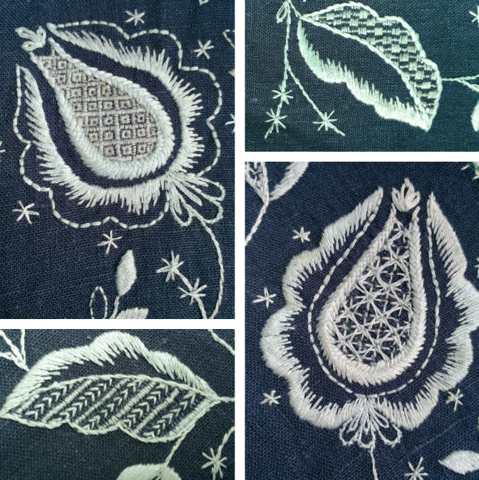 Белая гладь (со стягами)
фрагмент дорожки. Вып. Арслангареева Т.Г.