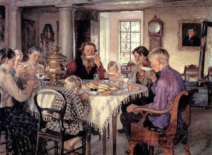 Н. П. Богданов - Бельский "Чаепитие"