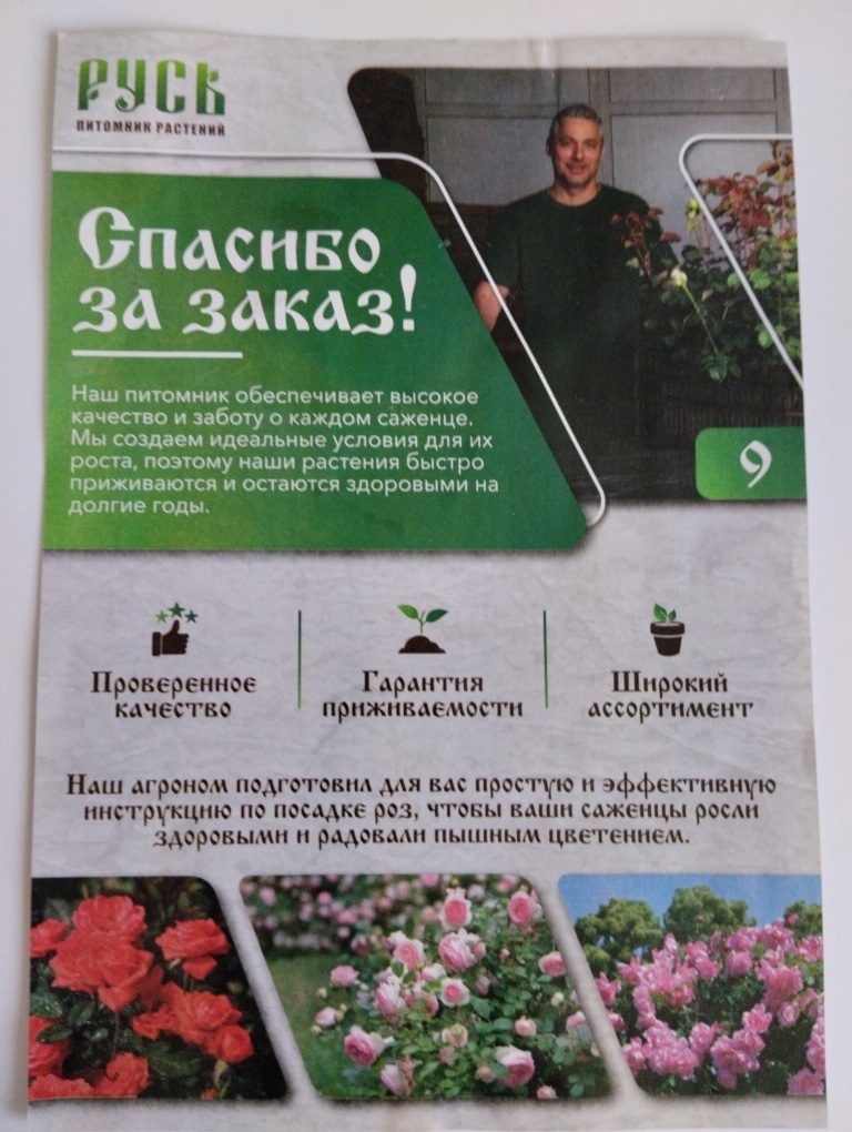 Флаер, который будет напоминать покупателю о питомнике