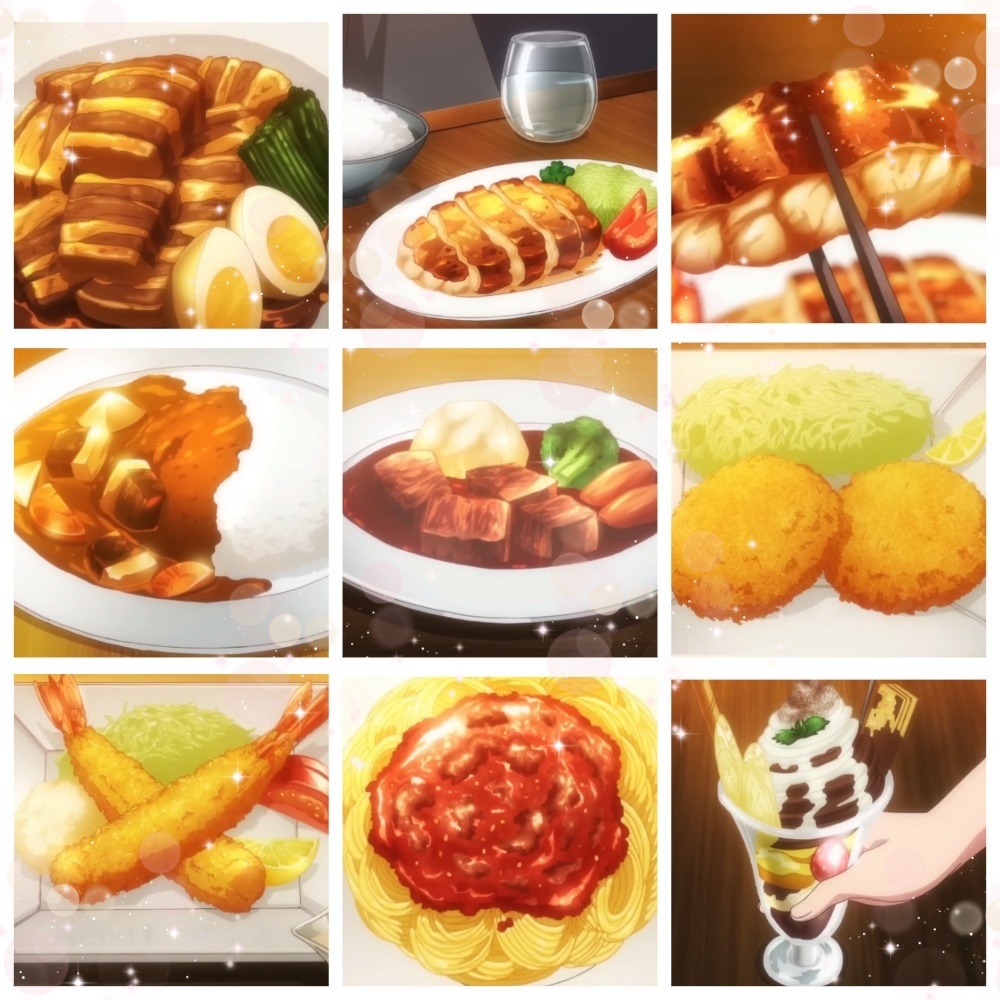 На фото обработанные мной скрины из аниме сериала "Ресторан из другого мира", аниме сериал 2017г., 2 сезона, фентези, кулинария, возрастной рейтинг 18+, режиссёр Масато Дзимбо, сценарист Масато Дзимбо, студии Silver Link (сезон 1), OLM, Inc. (сезон 2). Автор манги Дзюмпэй Инудзука. Скрины собраны в коллаж, который демонстрирует общий визуальный фон анимационного сериала, внешний вид приготавливаемых блюд, для оценки их плюсов в этом направлении. Подробнее об аниме рассказано ниже в статье. Все материалы размещены исключительно в информационных целях.