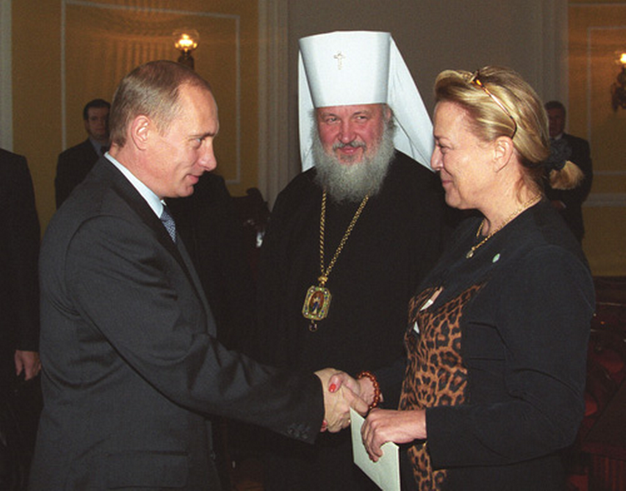  Владимир Путин, митрополит Кирилл и Ксения