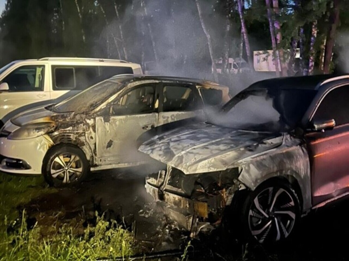     Ночью в Курске сгорели две машины