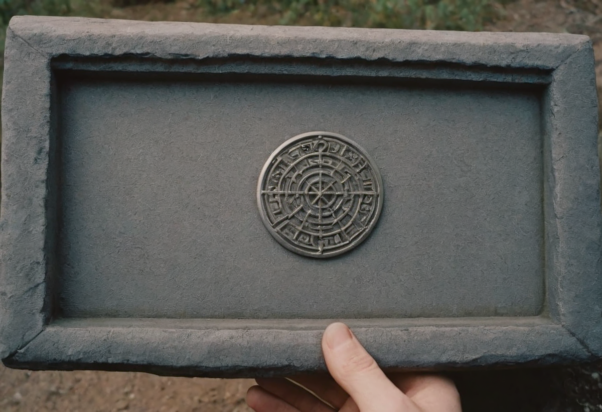 На табличке имелся символ.