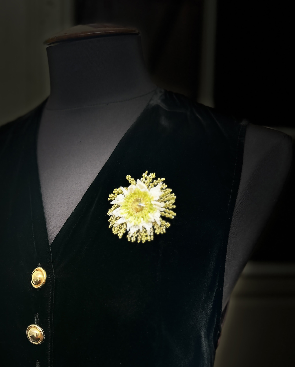 Брошь «Царица ночи», автор Светлана Бережная