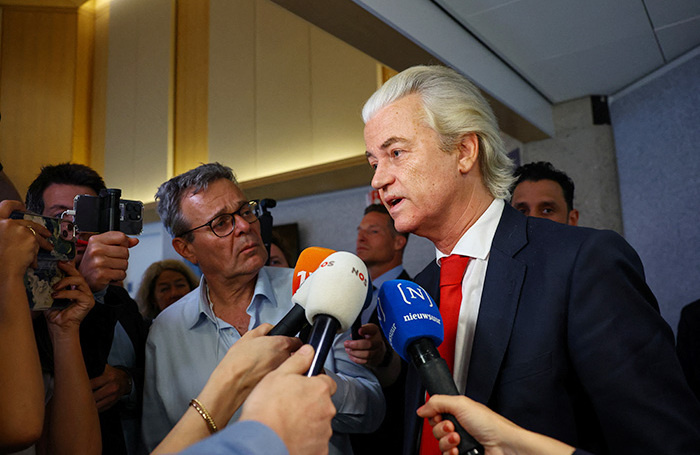    Лидер «Партии за свободу» Герт Вилдерс.REUTERS/Piroschka van de Wouw