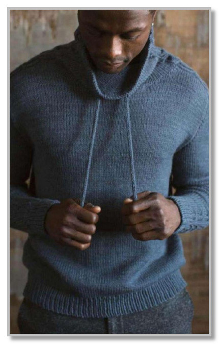 Пуловер со свободным воротником и рельефной полосой. Размер 36 (40, 44, 48, 52)