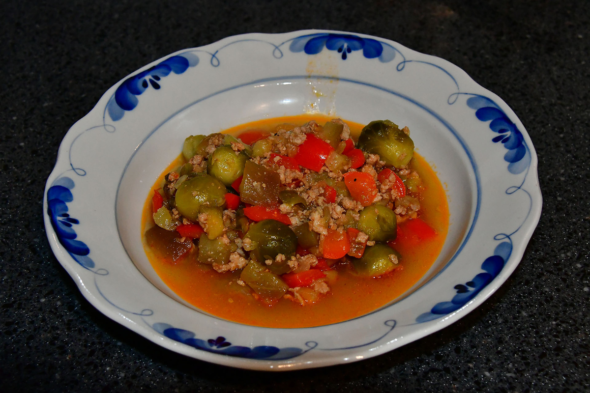 Фарш с овощами