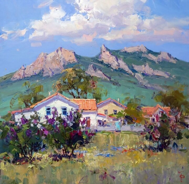 Игорь Поздеев "Цветущая сирень в Щебетовке"