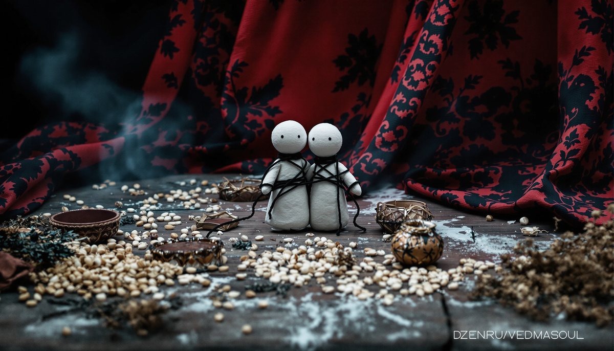 Авторское изображение @vedmasoul. Cгенерировано ИИ. Приворот, присушка, привязка