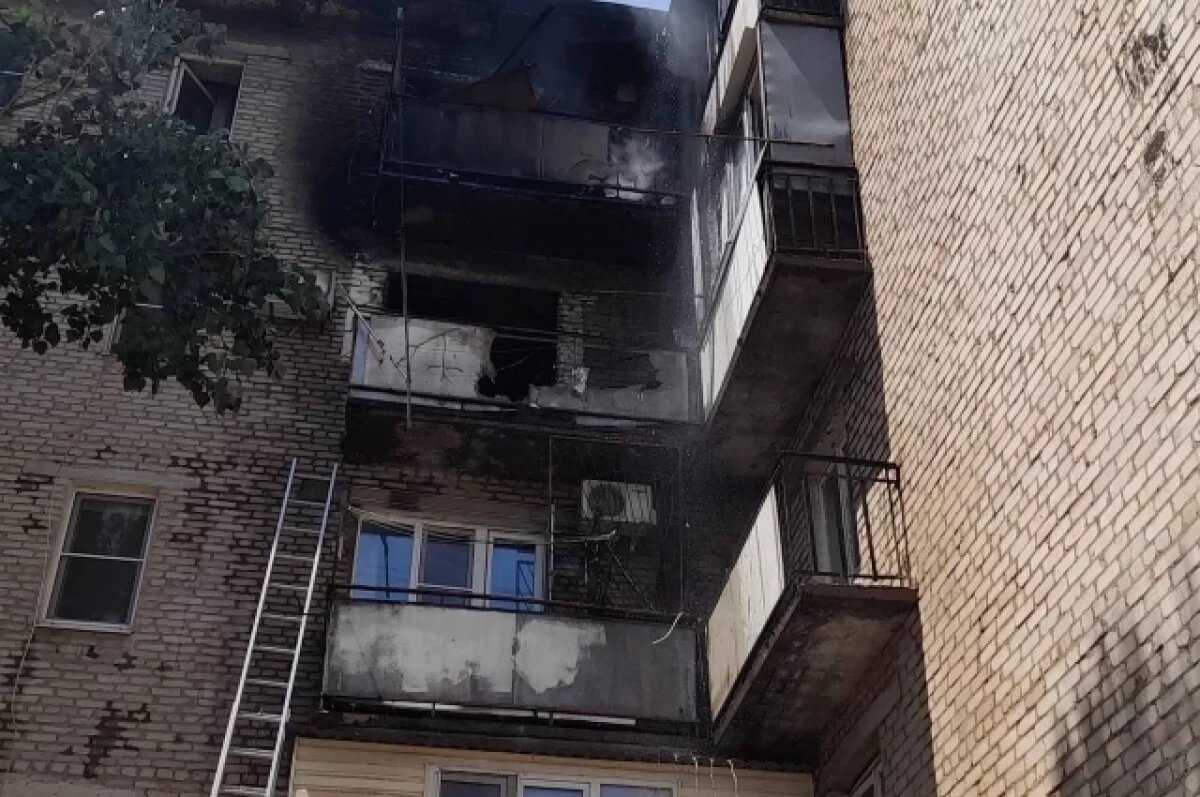    В Астрахани в пожаре пострадало два ребенка