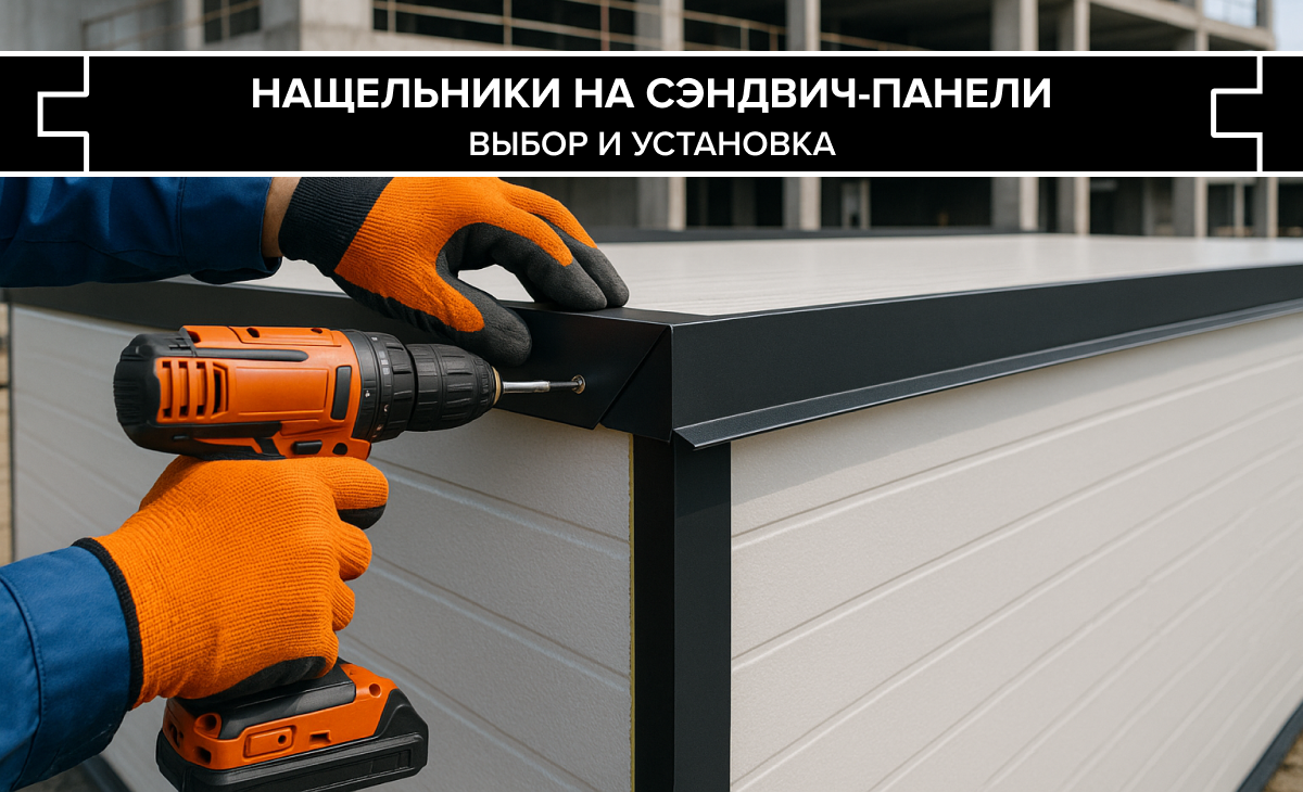 Нащельники на сэндвич-панели