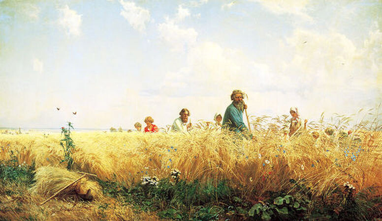 Григорий Мясоедов. Страдная пора. Косцы. 1887
