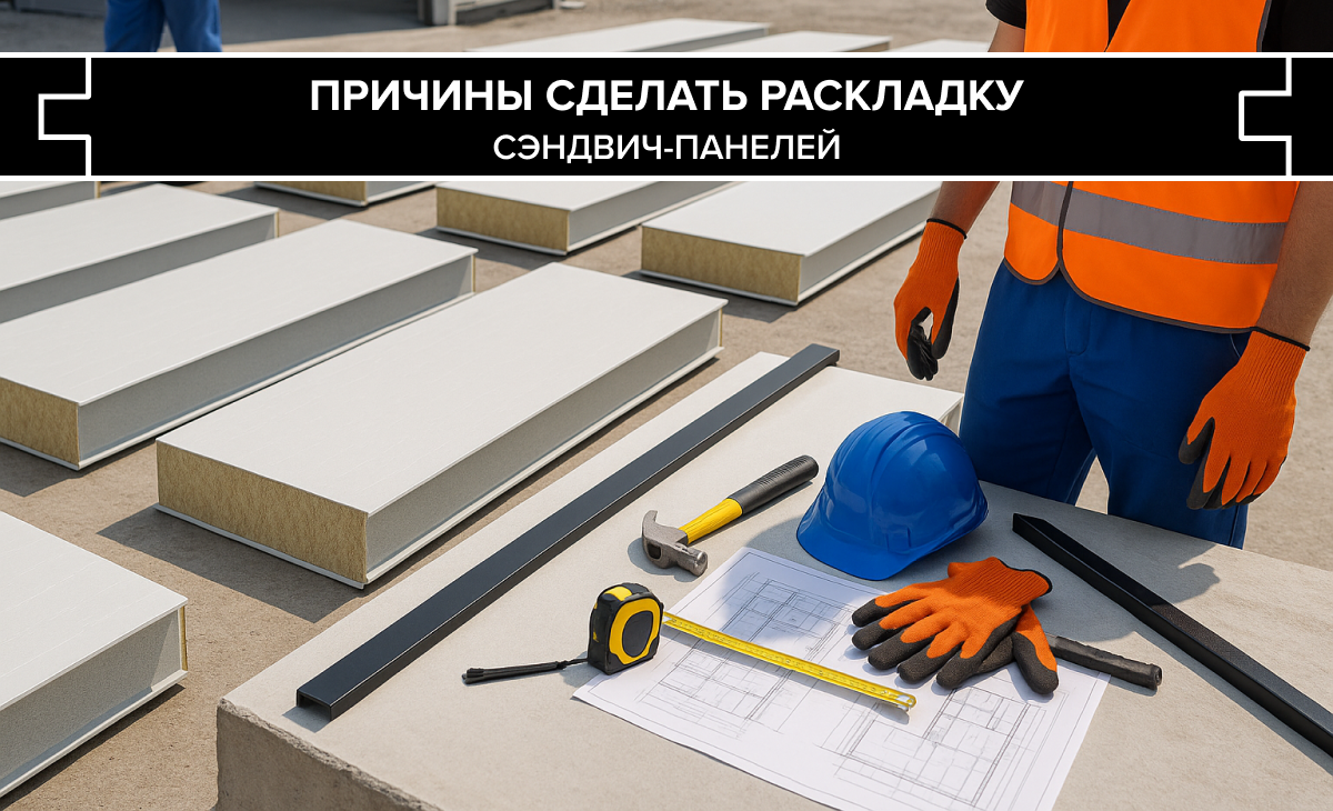 Причины сделать раскладку сэндвич-панелей