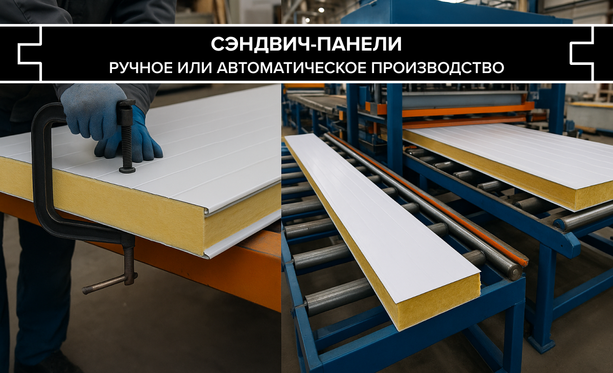 Сэндвич панели: ручное или автоматическое производство