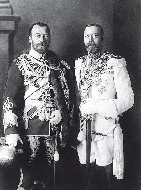 Царь Николай II (слева) и король Георг V (справа) в Берлине. Фотография Эрнста Сандау. 1913. Частная коллекция