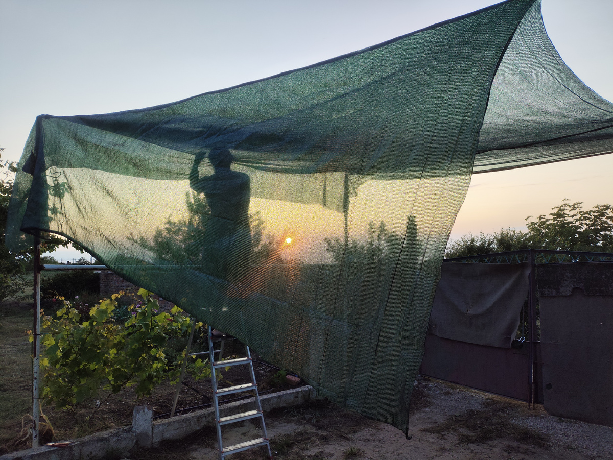 Закат через сетку )))