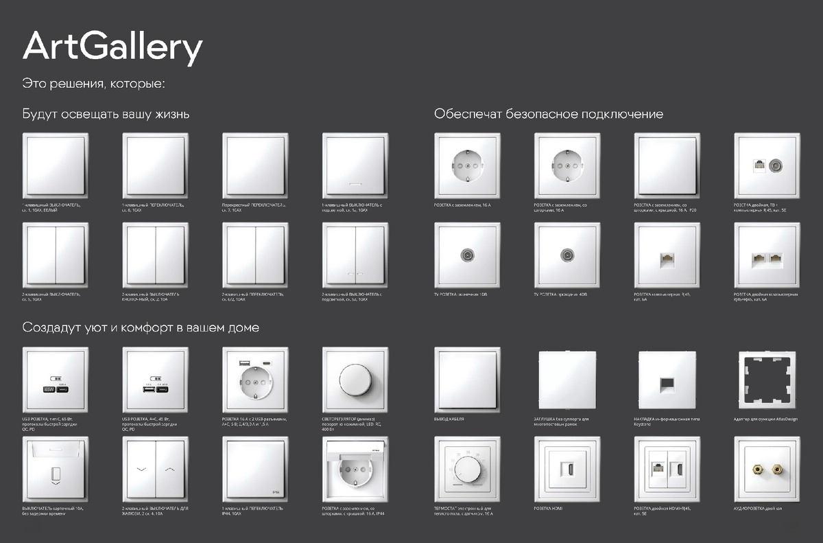 Разнообразие ассортимента серии ArtGallery 