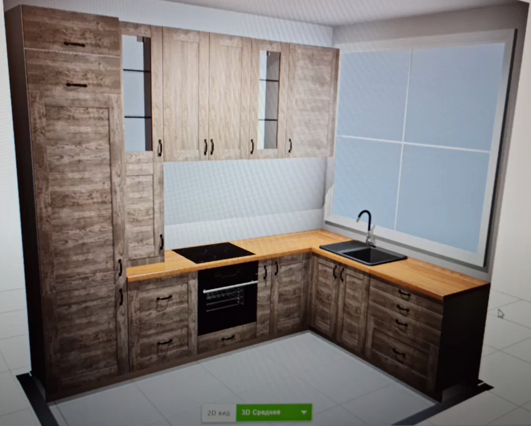 Проект кухни из сетевого гипермаркета