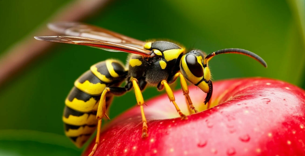 оса любит сладкие яблоки