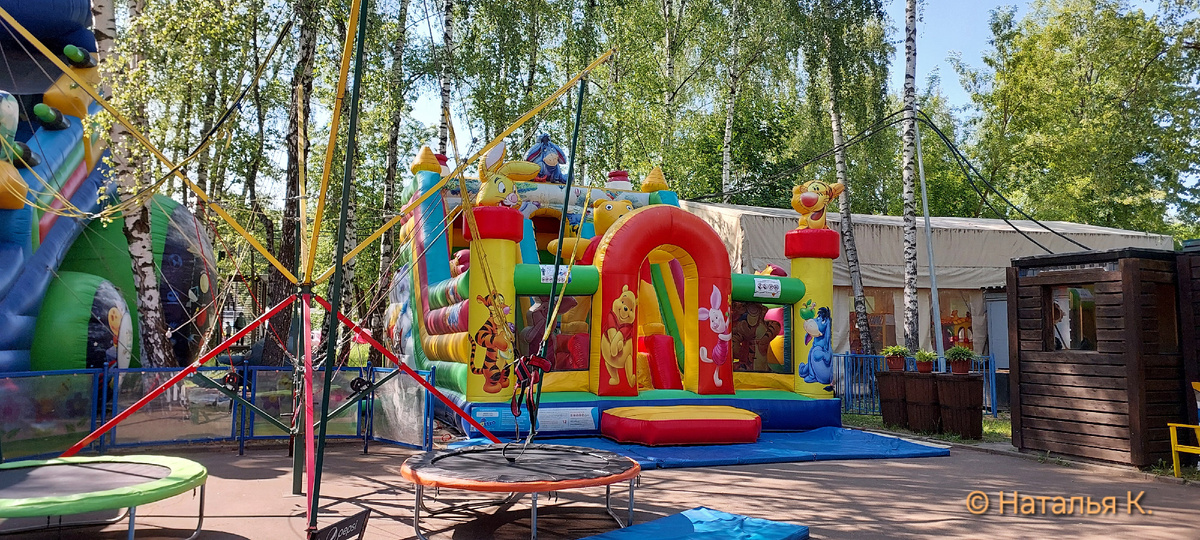 Фото автора канала. Аттракцион батут "Винни Пух"