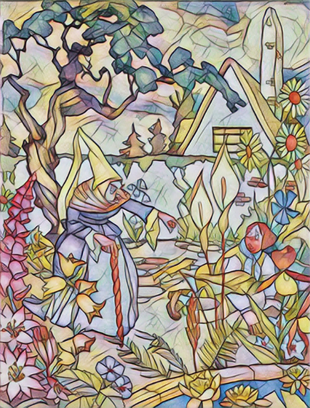 Колдунья подстерегает Мужа в саду