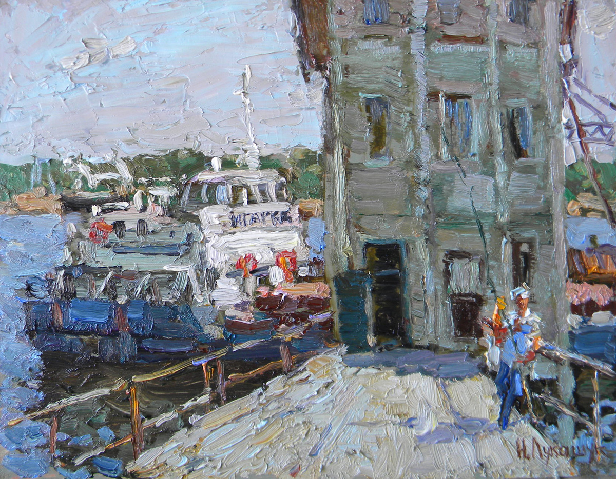 Пристань на Самарке 2020 к м  30х40 