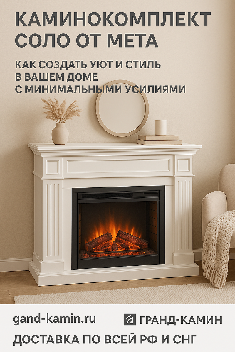    Каминокомплект Соло от Мета: как создать уют и стиль в вашем доме с минимальными усилиями Kamin