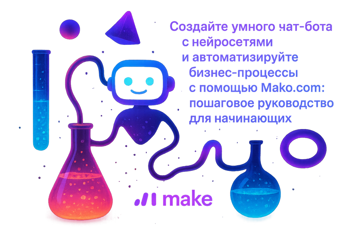    Создание чат-ботов с нейросетями, интеграция через Make.com Цезариум