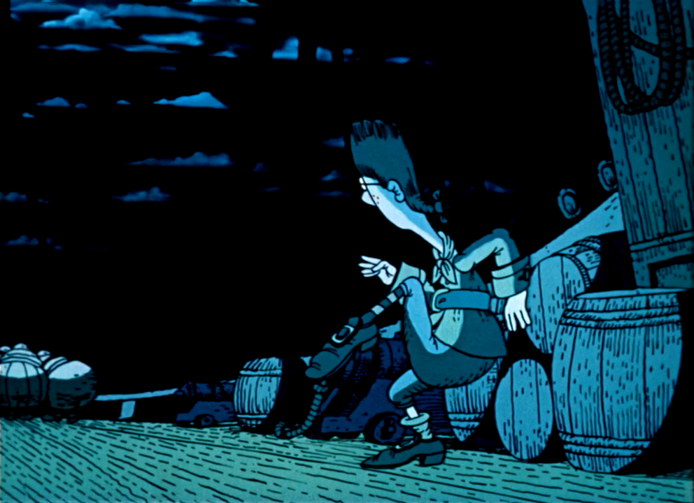 Кадр из мультфильма «Остров сокровищ» (1988)