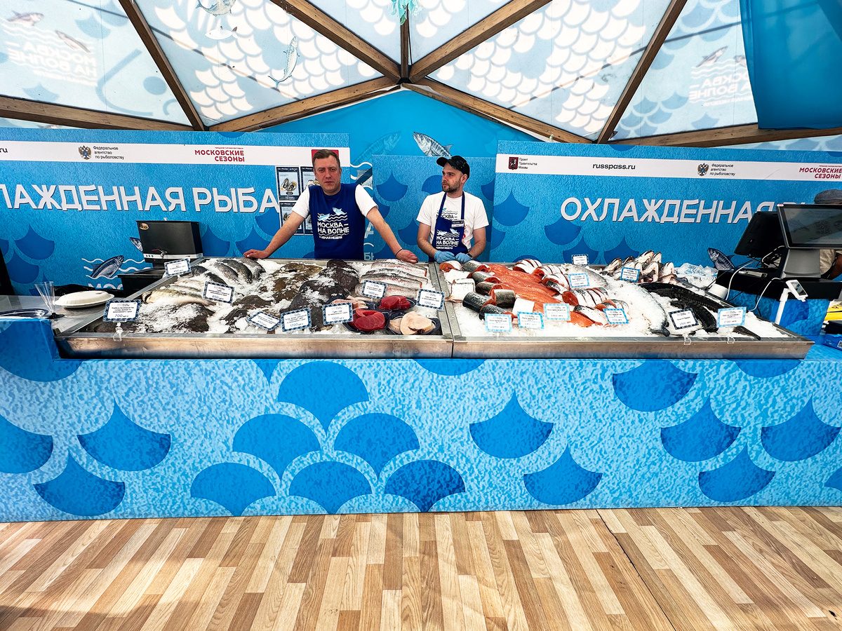 Витрины с охлаждённой рыбой →