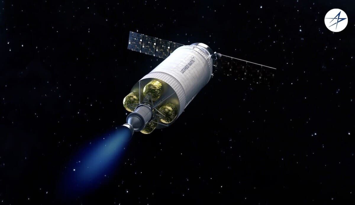    Художественная иллюстрация ядерного ракетного двигателя DRACO в космосе / © Lockheed Martin