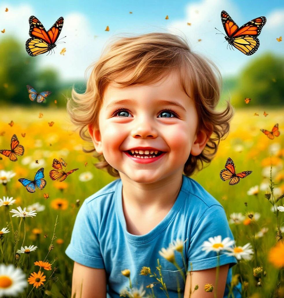 Дети рождаются радостными с самого начала...