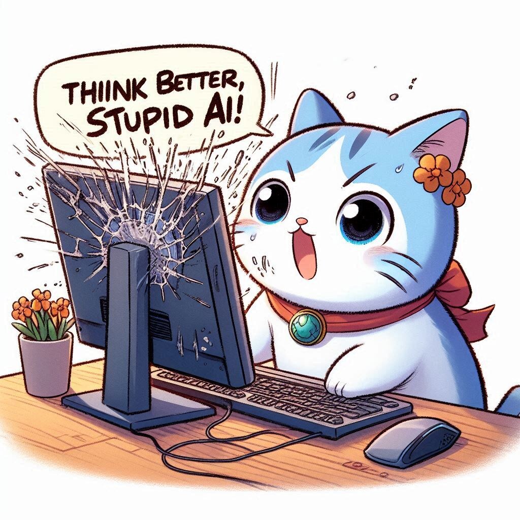 Кошечка "работает" с ChatGPT