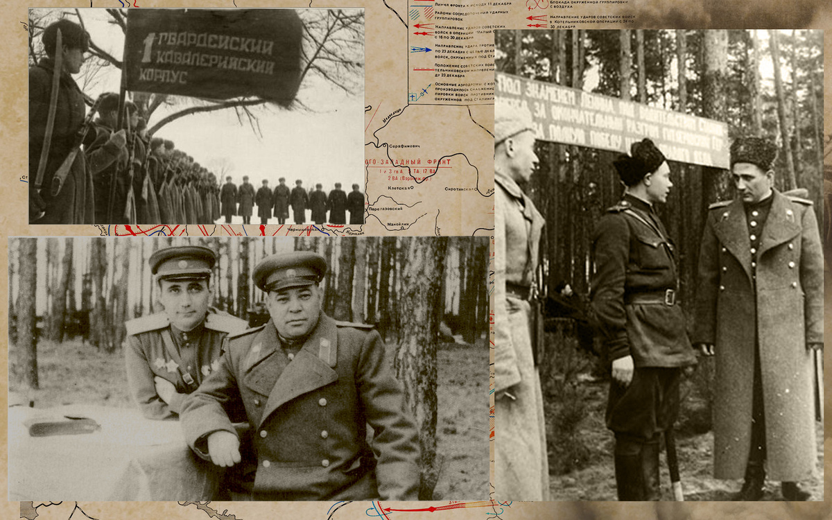 Герои освобождения Украины : Хаджи-Умар Джиорович Мамсуров – уже гвардии генерал-майор (снимки начала 1944 года) и гвардии генерал – лейтенант Виктор Кириллович Баранов