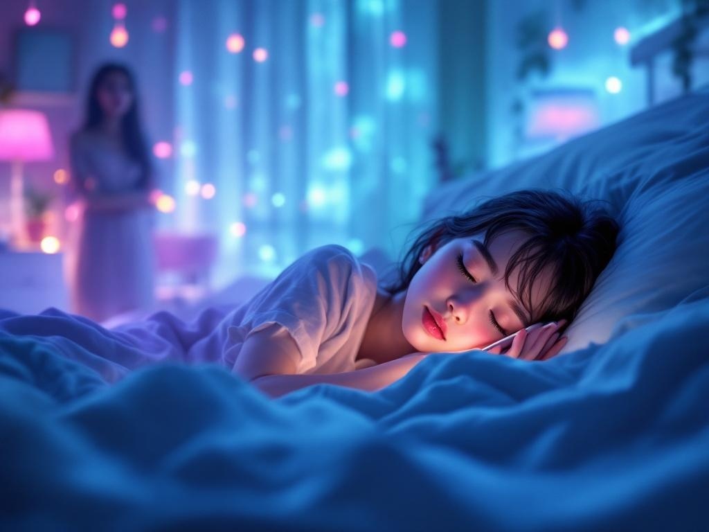    К чему такое снится: На картине изображена девушка, сидящая и держащая телефон, на экране которого видно мигающее имя "Папа". Рядом стоит женщина, отвернувшаяся, выражение удивления на л