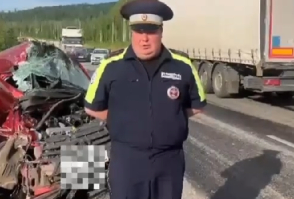 Фото с места ДТП: Госавтоинспецкия Челябинской области