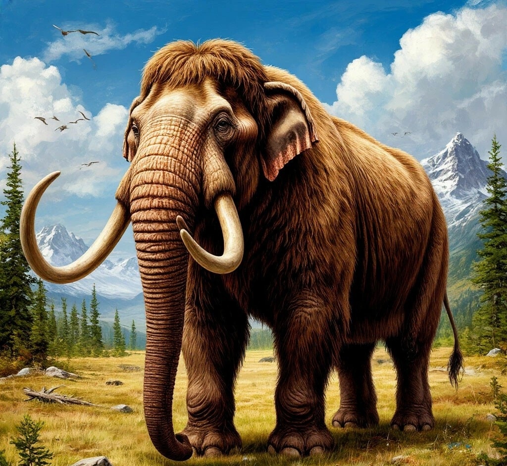 Предполагаемый вид северной разновидности мастодонтов