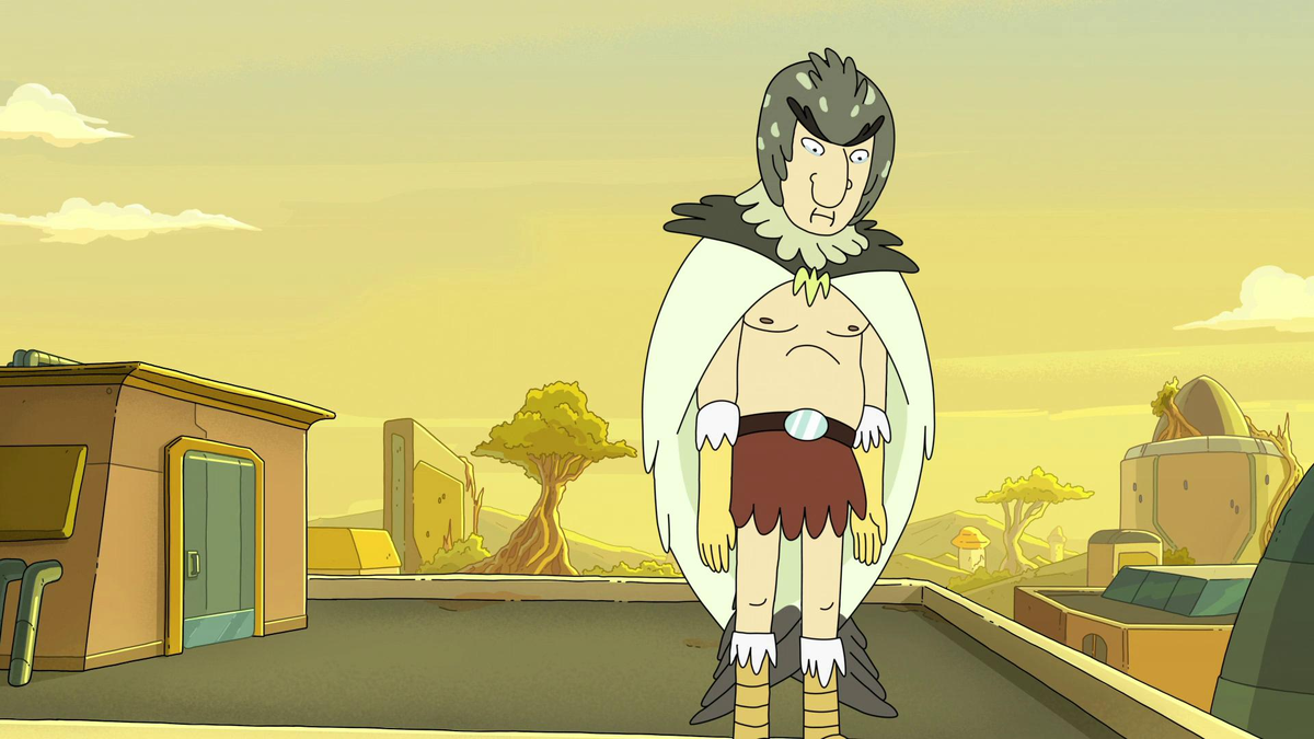 Птичья личность - персонаж из мультсериала "Рик и Морти". Уверен, что его образ был списан с умной сороки.