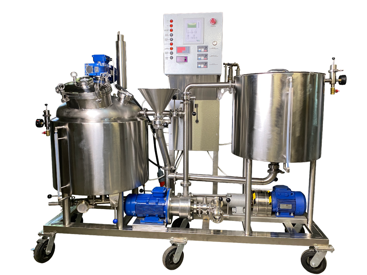 Установки с гомогенизатором и емкостью плавления жира