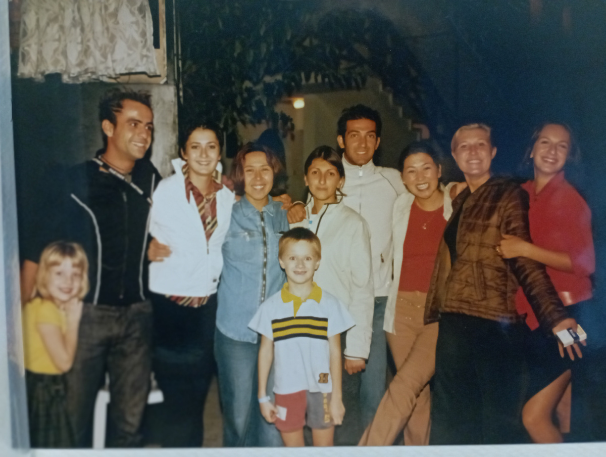 Команда аниматоров.  Мальчик - мой племянник,  а девочка - дочь. 